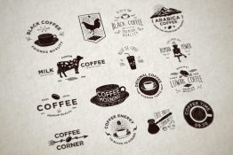 coffee badges vector