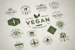 vegan badges vector