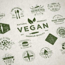 vegan badges vector